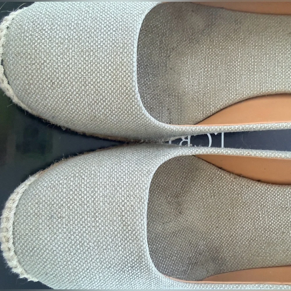 J. Crew Canvas Espadrille Wedges in Gray Size 8.5